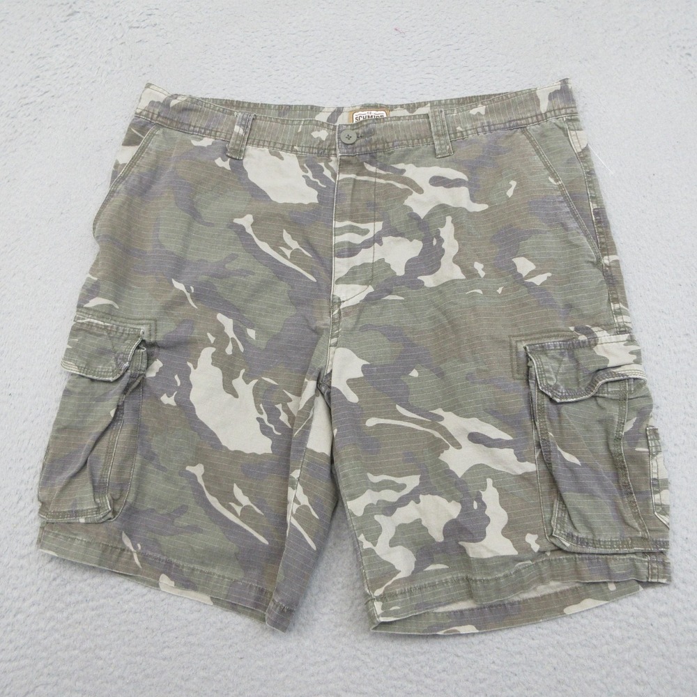 CE Schmidt Workwear Cargo Shorts Mens 40 Green‎ Camo Cotton Utility Tactical